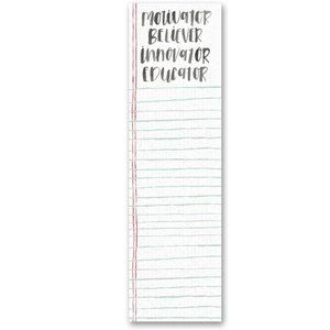 Primitives by Kathy List Notepad - Motivator Believer Innovator Educator